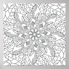 Vredige herfst: houtkleur poster