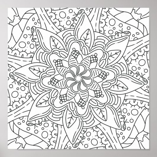 Vredige herfst: houtkleur poster (Voorkant)