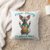Vredige Hippie Boho Kitten Vibes Kussen (Deken)