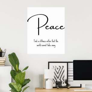 Vredige Inspirerende Quote Muurprint Poster