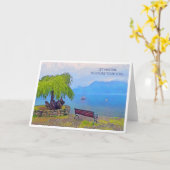 VREDIGE ITALIAANSE LAKESIDE SCENE KAART (Gele Bloem)