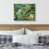 Vredige Japanse tuinen Canvas Afdruk (Insitu (Slaapkamer))