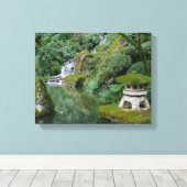 Vredige Japanse tuinen Canvas Afdruk (Insitu (Houten vloer))