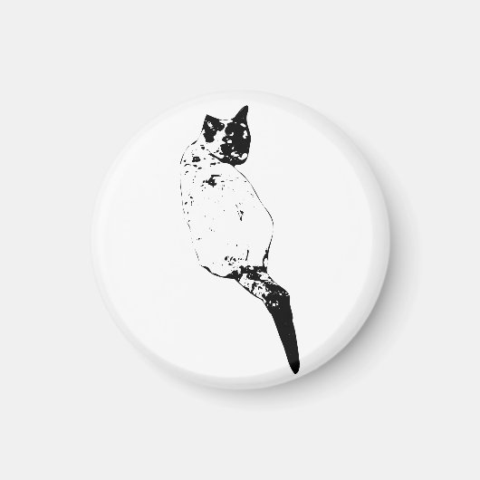 Vredige kat op de koelkast magneet (Voorkant)