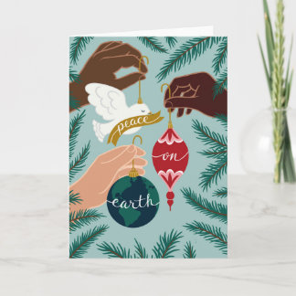 Vredige kerstgroet kaart