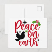 Vredige kerstkaart feestdagenkaart (Voorkant / Achterkant)