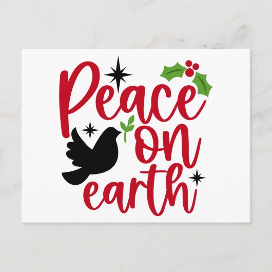 Vredige kerstkaart feestdagenkaart (Voorkant)
