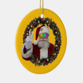 Vredige Kerstman Kerstornament Keramisch Ornament (Rechts)