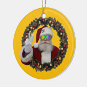 Vredige Kerstman Kerstornament Keramisch Ornament (Links)