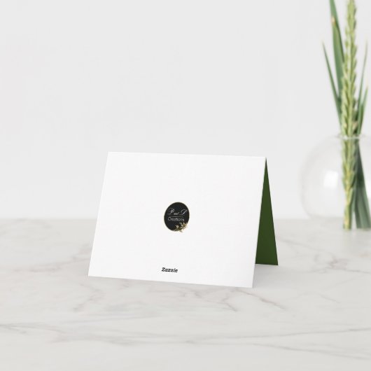 Vredige Kerstmis - Snowy Pine Tree Branches Kaart (Achterkant)