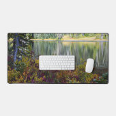 Vredige Lake Vibrant Herfst Kleurenlandschap Bureaumat (Keyboard & Muis)