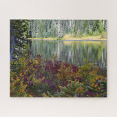 Vredige Lake Vibrant Herfst Kleurenlandschap Legpuzzel (Horizontaal)