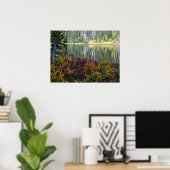 Vredige Lake Vibrant Herfst Kleurenlandschap Poster (Thuiskantoor)