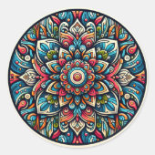 Vredige Mandala Design Sticker (Voorkant)
