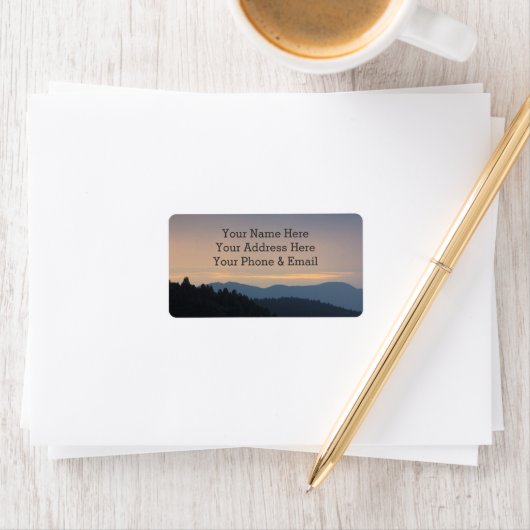 Vredige middag Blue Mountains Bomen Bos Etiket (Insitu)