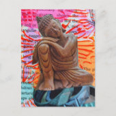 Vredige Mixed Media Collage Briefkaart (Voorkant)