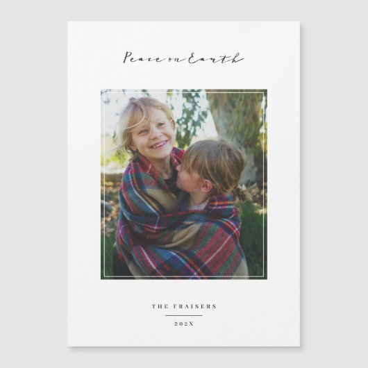 Vredige momenten vakantie fotokaart magnetische uitnodiging (Voorkant)