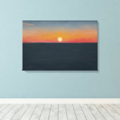 Vredige Oceaansondergang Schilderij Canvas Afdruk (Insitu (Houten vloer))