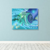 Vredige Ocean Mixed media art Canvas Afdruk (Insitu (Houten vloer))