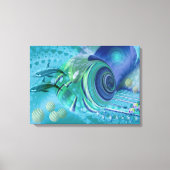 Vredige Ocean Mixed media art Canvas Afdruk (Voorkant)