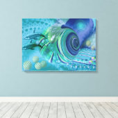 Vredige Ocean Mixed media art Canvas Afdruk (Insitu (Houten vloer))