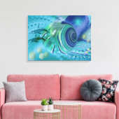 Vredige Ocean Mixed media art Canvas Afdruk (Insitu (Woonkamer))