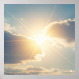 Vredige ochtend zonsopgang poster