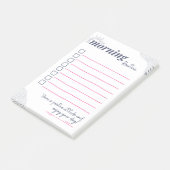 Vredige Ochtendroutine Checklist Kunst Post-it® Notes (Schuin)