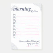 Vredige Ochtendroutine Checklist Kunst Post-it® Notes (Voorkant)