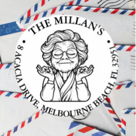 vredige oma thema zelfinktende stempel