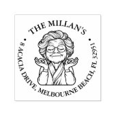 Vredige oma thema  zelfinktende stempel (Design)