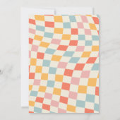 Vredige Retro Groovy 70er Afstudeerfeest Kaart (Achterkant)