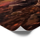 Vredige rivier Ochtend Herfst Japanse Fine Art Poster (Hoek)