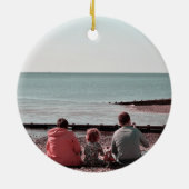 Vredige rust - Psalm 4:8 Inspirerend vormgeving Keramisch Ornament (Achterkant)