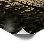 Vredige Schrift Sunset Lake Sepia schilderij Perfect Poster (Hoek)