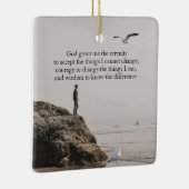 Vredige Serenity Gebedsstrand Scene Keramisch Ornament (Rechts)