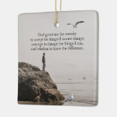 Vredige Serenity Gebedsstrand Scene Keramisch Ornament (Links)
