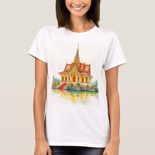 Vredige Siam Tempel met T-shirt (Voorkant)