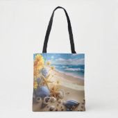 VREDIGE STRANDSCÈNE MET SCHELPEN TOTE BAG (Voorkant)