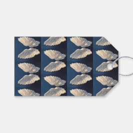 Vredige Troost Tijdloze Schoonheid Blauwe Elegante Cadeaulabel