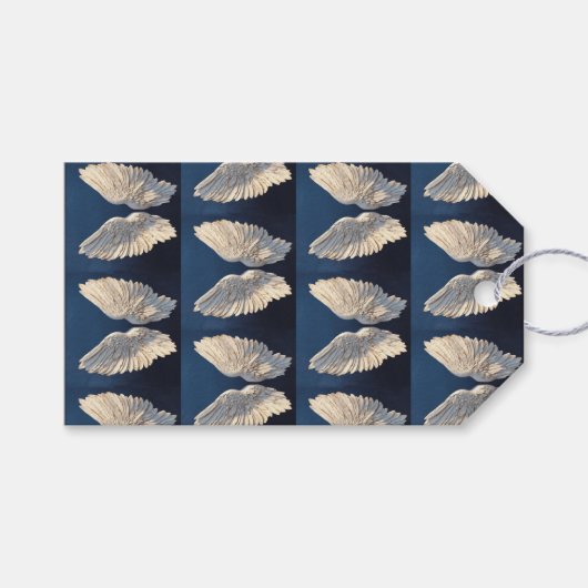 Vredige Troost Tijdloze Schoonheid Blauwe Elegante Cadeaulabel (Voorkant (Horizontaal))