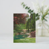 Vredige tuin briefkaart (Staand voorkant)