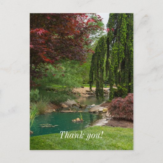 Vredige tuin briefkaart (Voorkant)