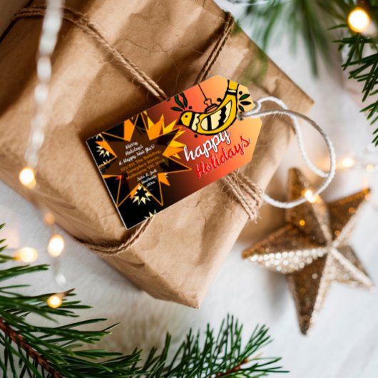 Vredige Vakantie Sterren Wensen Cadeaulabel