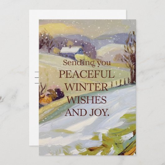 Vredige winter - Kerstkaart (Voorkant / Achterkant)