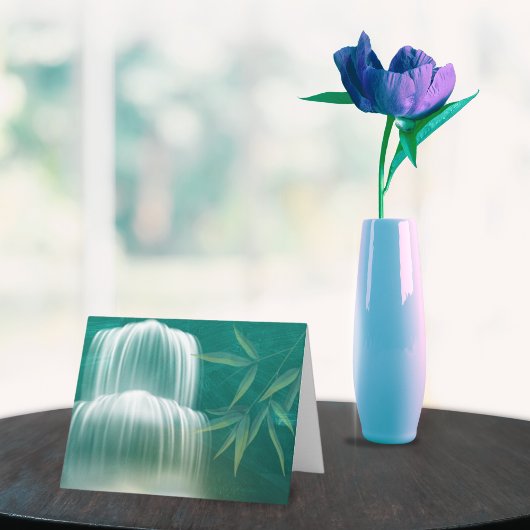 Vredige Zen Waterfall Notecard Notitiekaartje