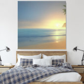 Vredige zonsondergang avond canvas afdruk (Insitu (Slaapkamer))