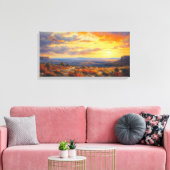 Vredige zonsondergang in de herfst Plateau Fine Ar Canvas Afdruk (Insitu (Woonkamer))