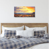 Vredige zonsondergang in de herfst Plateau Fine Ar Canvas Afdruk (Insitu (Slaapkamer))