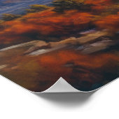 Vredige zonsondergang in de herfst Plateau Fine Ar Poster (Hoek)